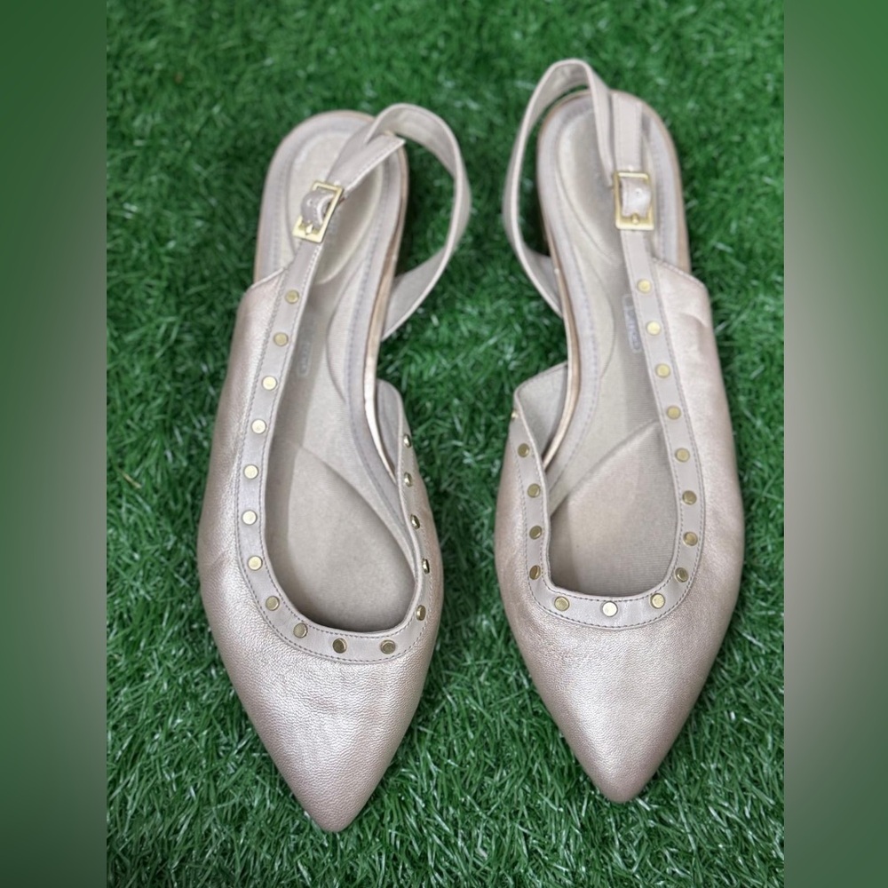 Rockport Elegant Gold Slingback‎ Flats Size 8.5